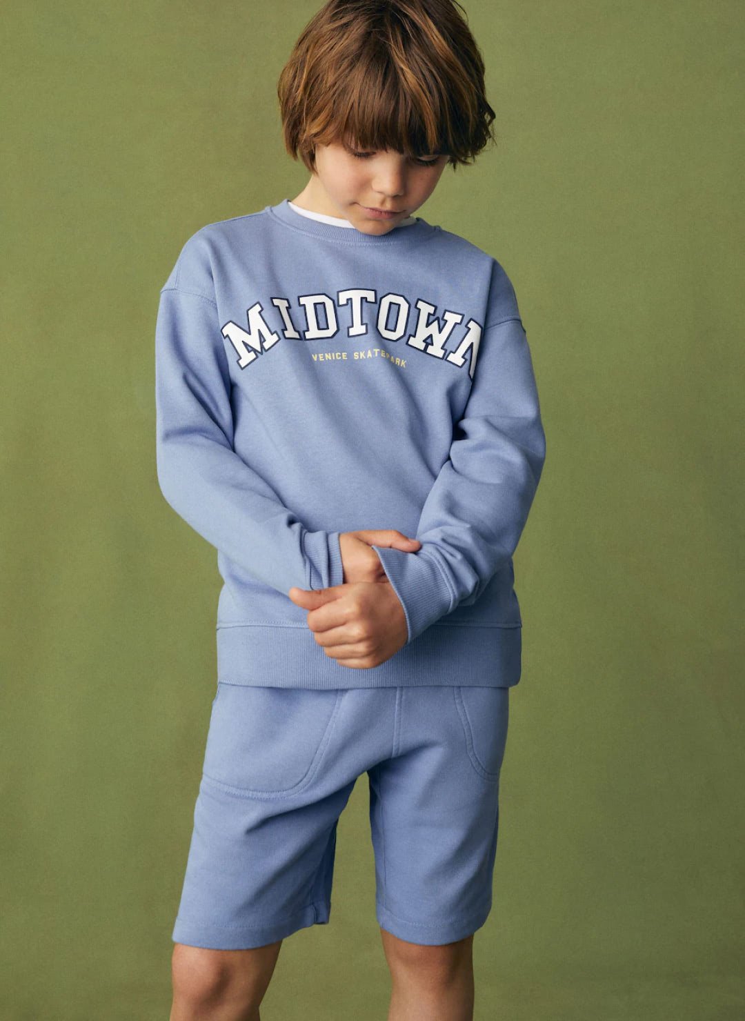 Printed cotton sweatshirt